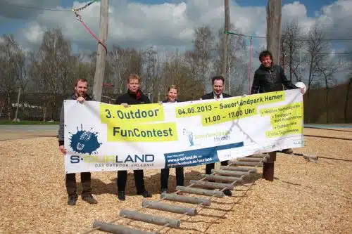 Foto: – v.l. Sebastian Eck – Sauerlandpark Hemer, Frank Sunder – RWE Vertrieb AG, Vanessa Gremm – S’Ourland/ SGV, Dr. Christian Wingendorf – Sparkasse Märkisches Sauerland und Oliver Geselbracht – Sauerlandpark Hemer