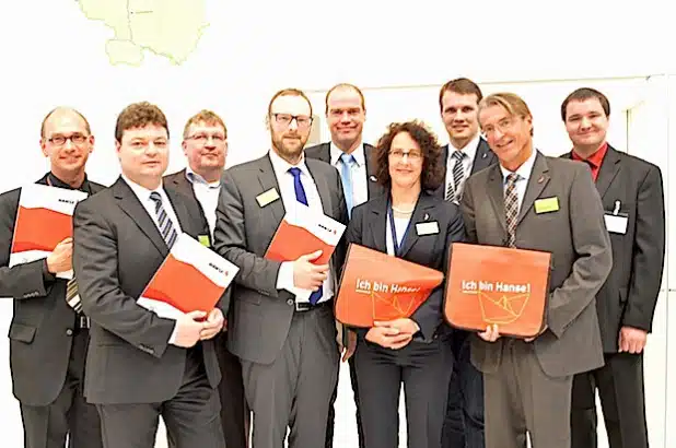 Treffen des Wirtschaftsbunds HANSE während der Expo Real mit WFL-Geschäftsführer Dr. Ingo Lübben (4. v.l.) und Prokurist Holger Gebauer (2. v.l.) - Foto: Stadt Lippstadt