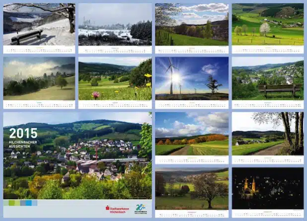 Collage des Fotokalenders 2015 (Quelle: Stadt Hilchenbach)