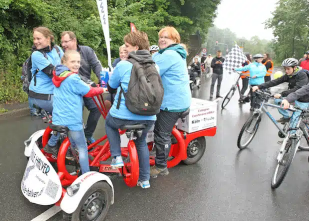 Auch seltsame Gefährte entdeckte man auf der Strecke (Foto: Hendrik Klein/Märkischer Kreis).