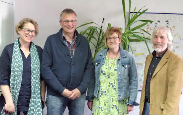 Elisabeth Krome, Thomas Herde, Petra Platt und Lothar Buddinger vom Sozialpsychiatrischen Dienst des Märkischen Kreises beraten Menschen mit seelischen Erkrankungen und deren Angehörige (Foto: Märkischer Kreis).