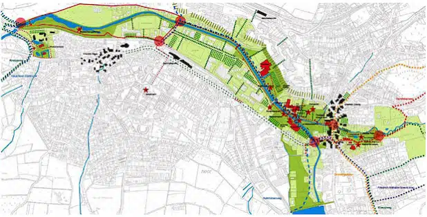 Die Stadt Olsberg prüft ein neues Projekt: Die innerstädtischen Grünanlagen sollen zum attraktiven „Kneipp-Erlebnispark Olsberg“ verbunden und umgestaltet werden (Bild: Stadt Olsberg).