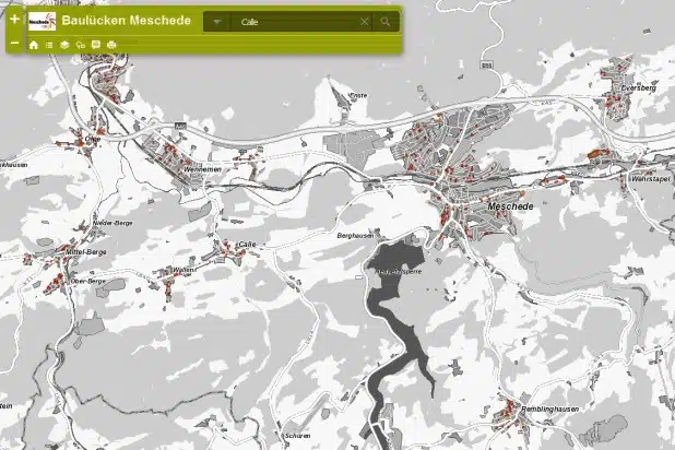 Eine Übersicht über freie Wohnbaugrundstücke in der Kernstadt sowie den Ortsteilen gibt es für Interessierte ab sofort unter www.meschede.de mit der komplett neu aufgebauten Baulandbörse der Stadt Meschede (Foto: Stadt Meschede).