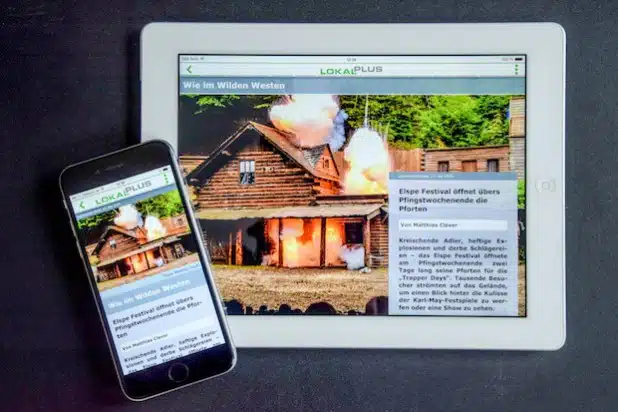 Die LokalPlus-App gibt es sowohl für Smartphones, als auch für Tablets. Quelle: ontavio GmbH