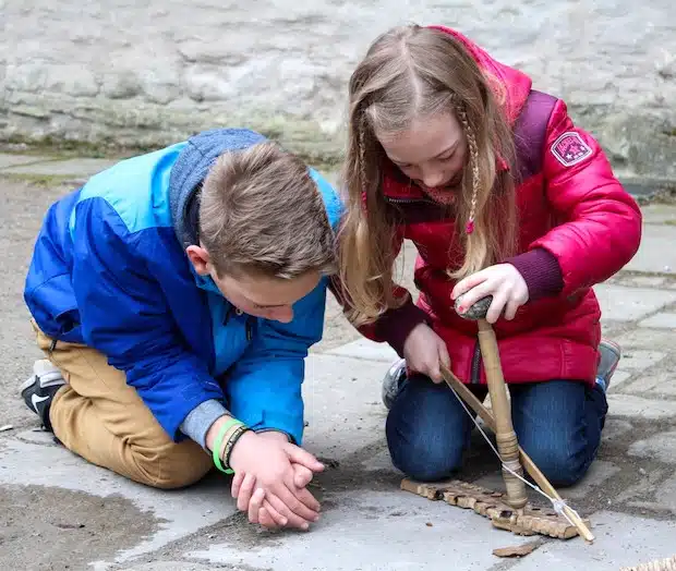 Feuer machen im Museum Wasserschloss Werdringen